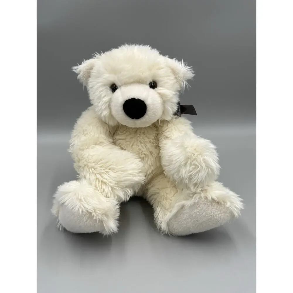 Gund White Polar Bear Plush‎ 11” Stuffed Animal W/ Ribbon Bow #4998